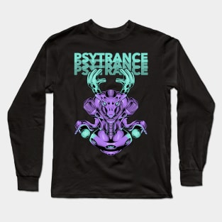 Alien Ufo DJ Psytrance Long Sleeve T-Shirt